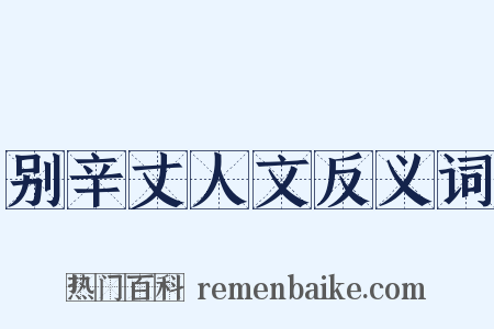 别辛丈人文反义词是什么意思的图片